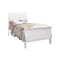 Global Furniture Usa Traditional Glam Crisp White W/ LED Charlie White Twin Bed 5007 - alternate 2